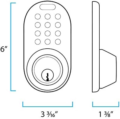 MiLocks XF-02AQ Digital Deadbolt Keyless Entry Remote Control Antique Brass