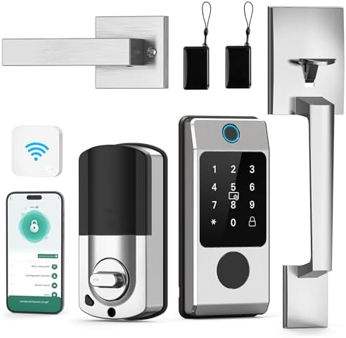 WiFi Front Door Lock Set with Fingerprint and Alexa Control
