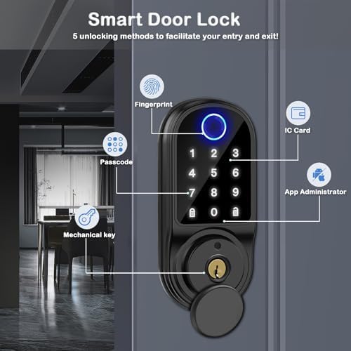 The Ultimate Door Lock with Fingerprint Keypad Bluetooth - Enhance Security Convenience