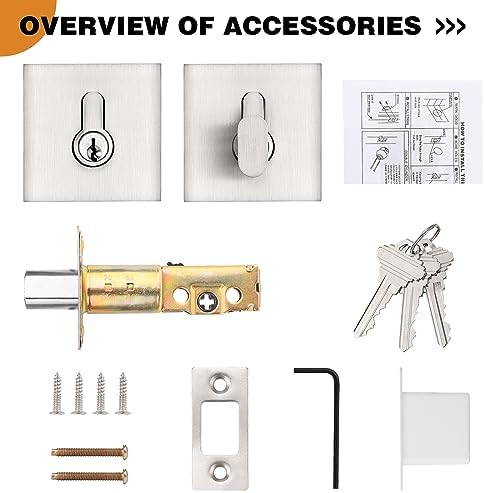 Probrico Satin Nickel Deadbolt