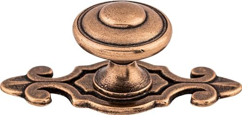 Top Knobs M464 Canterbury Knob with Back Plate Pewter