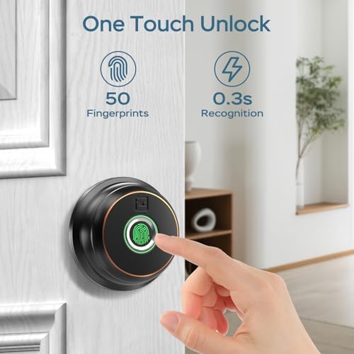GeekTale Fingerprint Deadbolt with Keyless Entry Smart Lock