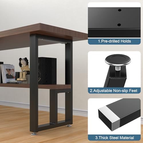 Sturdy 28-inch Steel Table Legs