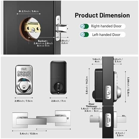 Zowill Fingerprint Door Lock Secure and Durable Front Door Lock System