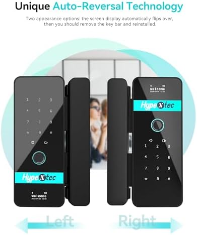 HypeXtec Smart Glass Door Locks Keyless Entry Deadbolts