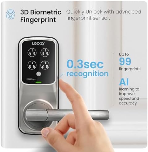 Lockly Secure Smart Door Lock Keyless Entry with AI
