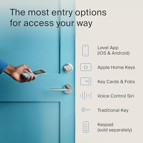 Level Lock Deadbolt Ultra-Smart Smart Lock with Apple Home Key Keyless Entry