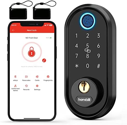 Smart Door Lock with Fingerprint Bluetooth 8-in-1 Function
