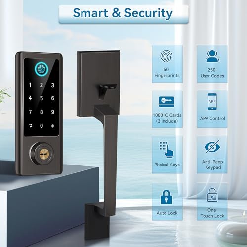 BEBASIA Fingerprint Door Lock Set Smart Entry for Your Home