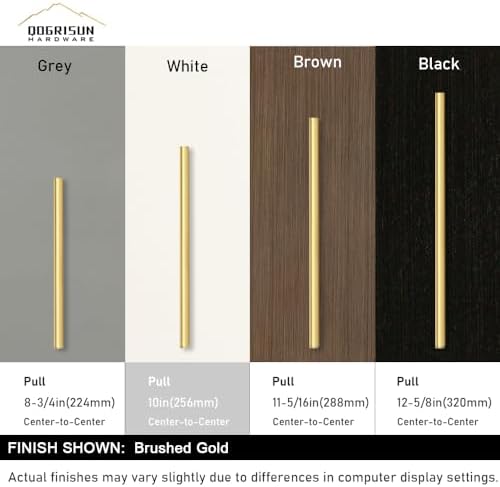 Premium Solid Brass Cabinet Pulls Gold Euro Style Durable Kitchen Bathroom Hardware