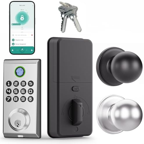 Smart Deadbolt Lock with Alexa Doorbell Multiple Entry Methods Security