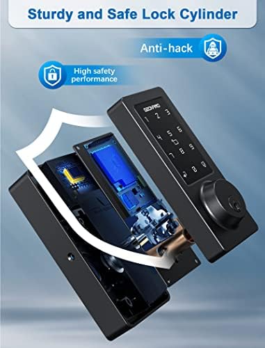 GEONFINO Smart WiFi Bluetooth Deadbolt Lock with Keyless Entry and Alexa Voice Control