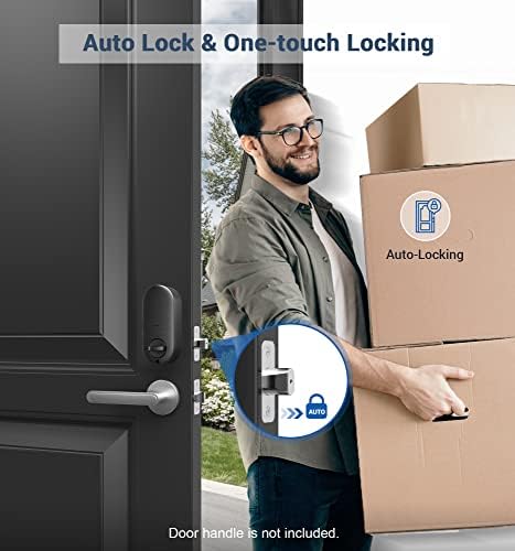 Secure fingerprint door lock with 24-hour tech keyless anti-peep