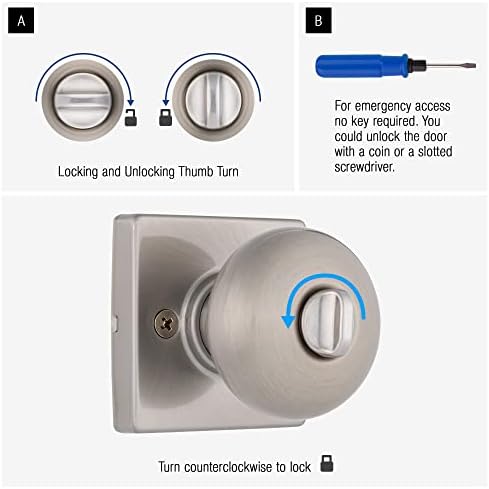 Brinks Sleek Privacy Door Knob