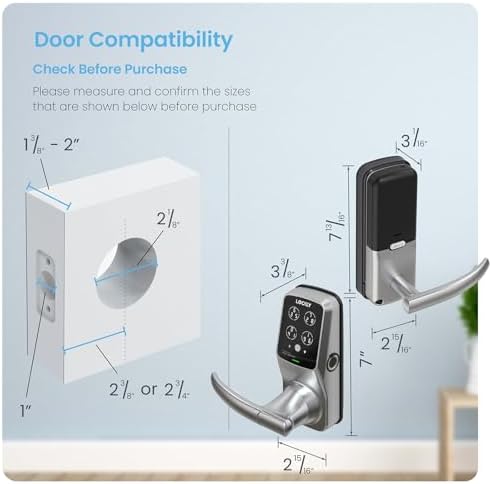 Lockly Secure Smart Door Lock Keyless Entry with AI
