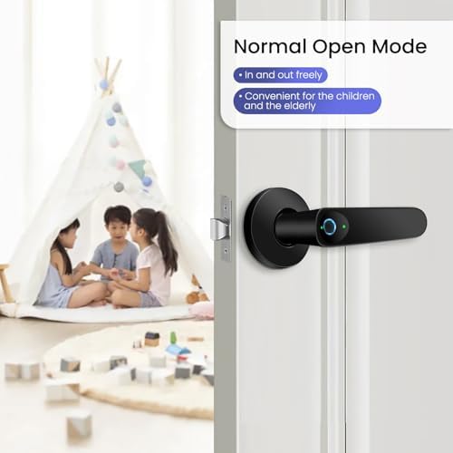 Fingerprint Smart Door Lock with Keyless Entry Black
