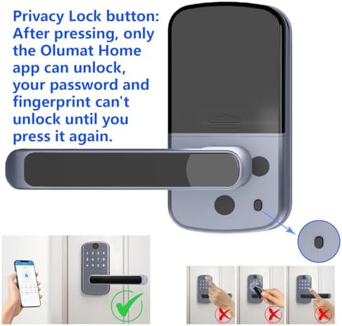OluMat Keyless Entry Door Lock with Gateway Deadbolt