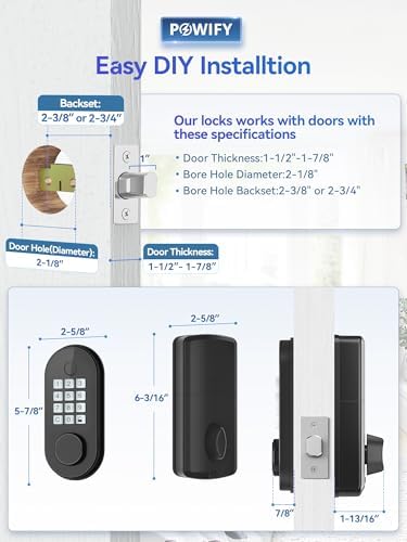 Smart Keyless Door Lock with App Control Durable Build
