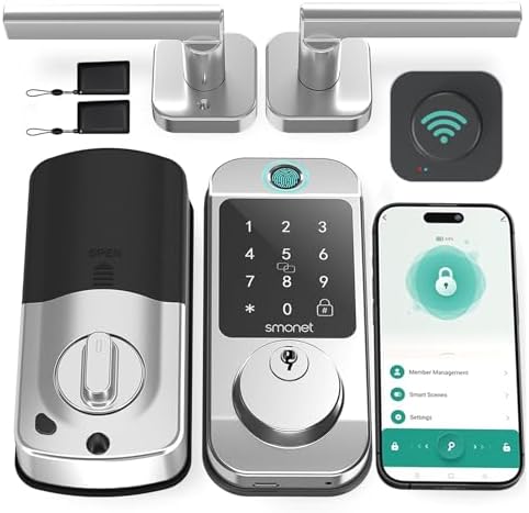 Front Door Smart Lock with Fingerprint Entry for Vacation Properties
