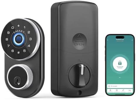 Onemake Keypad Fingerprint Deadbolt Smart Door Lock with Keyless Entry