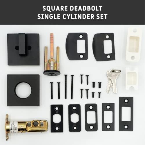 Weslock Square Deadbolt Matte Black