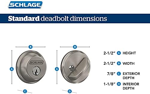 Bright Brass Door Deadbolt Maximum Security