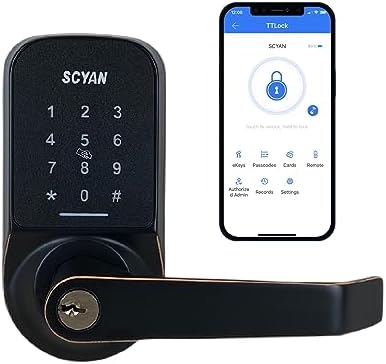 Secure Easy Smart Door Lock for Home Airbnb Oil-Rubbed Bronze