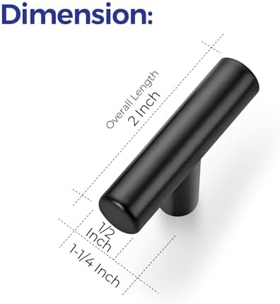 Ravinte 2 Inch Cabinet Handles Stainless Steel Matte Black Kitchen Pulls 25 Pack