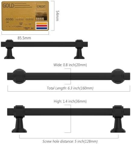 10-Piece Matte Black Cabinet Pulls for itchen Bathroom