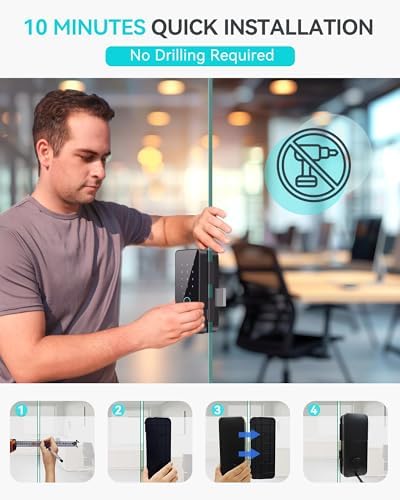 HypeXtec Smart Glass Door Locks Keyless Entry Deadbolts