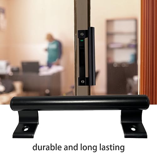 8 Inch Metal Sliding Door Pull 2 Pack Black Handle Replacement