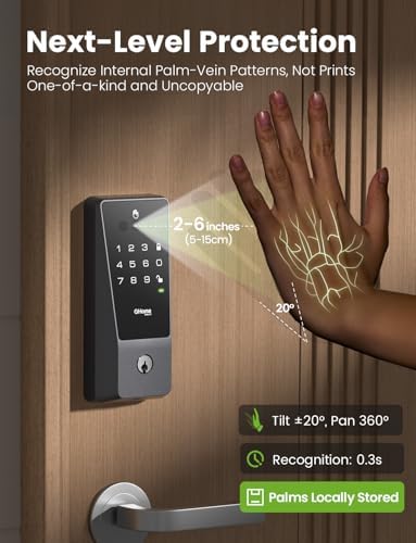 GHome Smart Door Lock with Palm Vein Recognition