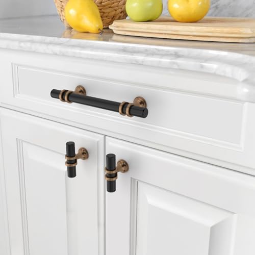 Asidrama 10-Piece Kitchen Cabinet Handles Set Bronze Matte Black Finish