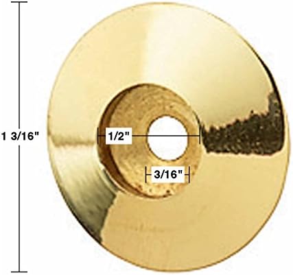 Bright Brass Door Back Plate Set 6-Piece