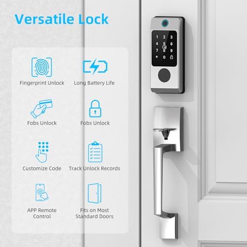 WiFi Front Door Lock Set with Fingerprint and Alexa Control