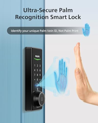 Quick unlock smart door lock with palm recognition