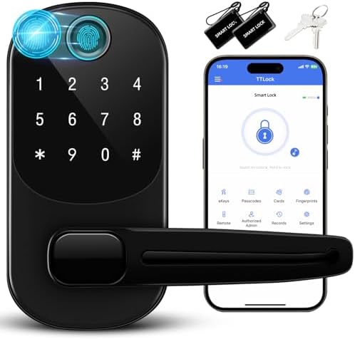 10-in-1 Keyless Entry Door Lock with Keypad Fingerprint