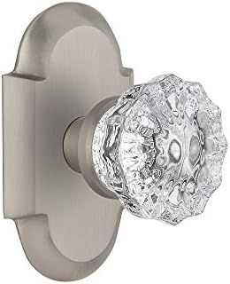 Nostaltic Crystal Door Plate Set Privacy 2375 Brass Crystal