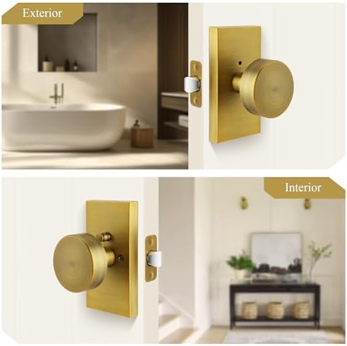 ToPToToo Antique Brass Privacy Door Knobs