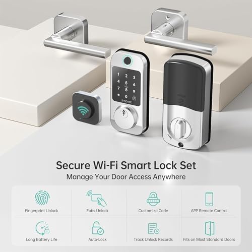 Front Door Smart Lock with Fingerprint Entry for Vacation Properties