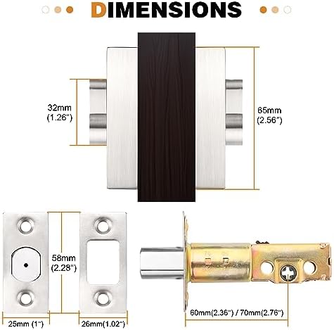Probrico Satin Nickel Double Cylinder Deadbolt