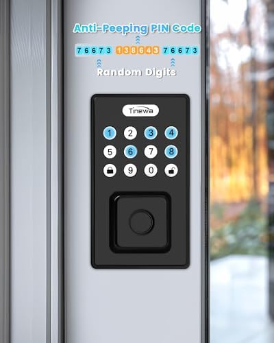 Tinewa 1 Pack Smart Fingerprint Deadbolt Lock
