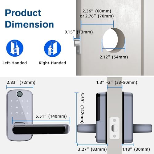 OluMat Keyless Entry Door Lock with Gateway Deadbolt