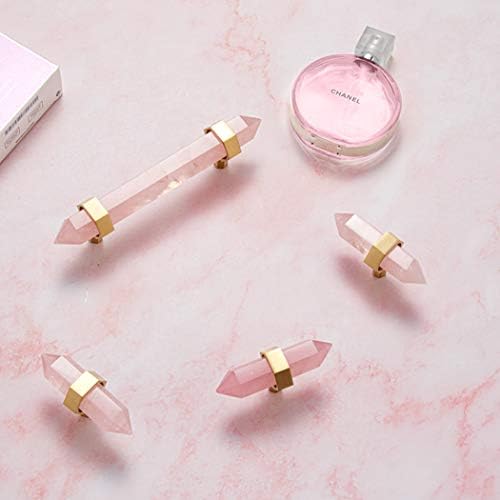 Natural Crystal Door Handle Pink Door Knob