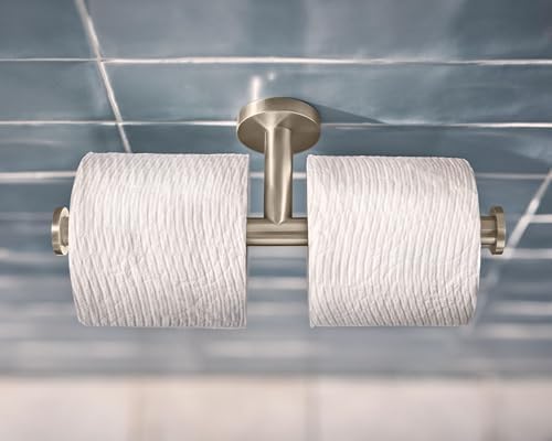 Double Toilet Paper Holder - Modern Look Easy to Install