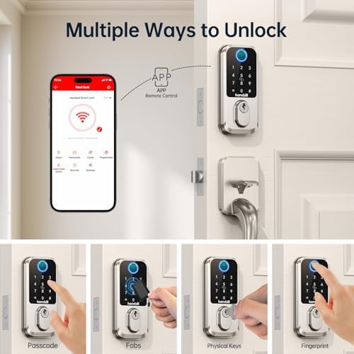 Hornbill Smart Lock - WiFi Fingerprint Door Lock with Handle