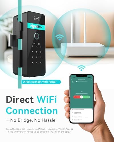 HypeXtec Smart Glass Door Locks Keyless Entry Deadbolts