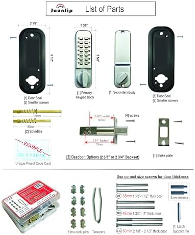 JOUNJIP Deadbolt Keyless Entry Door Lock