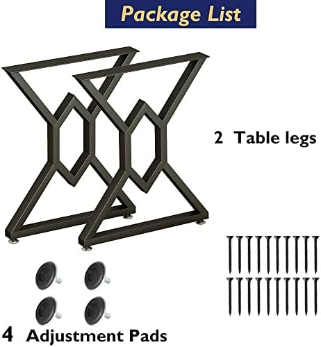 FJANKUI Metal Legs 28-inch X-Shaped for Industrial