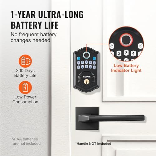 Secure Front Door Lock with Multiple Unlock Options